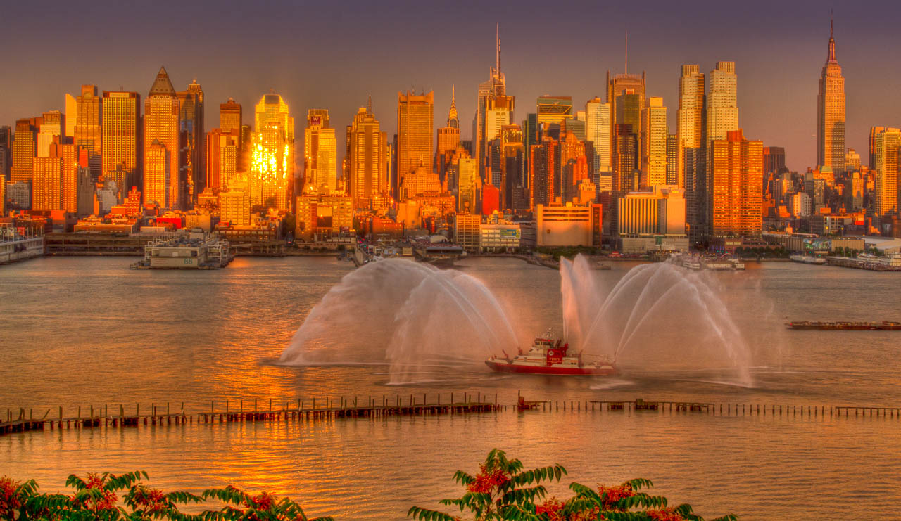 Fireboat show off